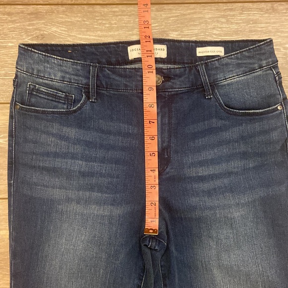 SOCIAL STANDARD BY SANCTUARY KICK CROP MID RISE JEANS SIZE 10 BLUE - Picture 4 of 16